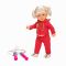 Кукла Тина в спортен тоалет, Dollz And More, Тъмно розово, 45см