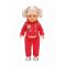 Кукла Тина в спортен тоалет, Dollz And More, Тъмно розово, 45см