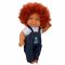 Кукла Curly, Dollz And More, Облечен с гащеризон със  зелен динозавър, 35 см