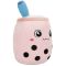 Плюшена играчка, Puffy Friends, Чаша със сламка, Розова, 35 см