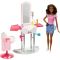 Комплект кукла Barbie брюнетка с аксесоари за фризьор, FJB37