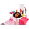 Комплект кукла Barbie брюнетка с аксесоари за фризьор, FJB37