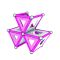 Игра с магнитна конструкция Geomag Pink, 68 части