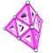 Игра с магнитна конструкция Geomag Pink, 68 части
