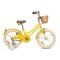 Велосипед с помощни колела и кош, Rizz Jr, 20 инча, Yellow