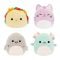 Комплект 4 плюшени играчки, Squishmallows, Micromallows