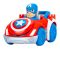 Количка с устройство за изстрелване на стрелички и фигурка, Spidey and His Amazing Friends, Captain America