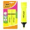 Комплект 2 маркера, Bic, Highlighter Flat, Galben Neon