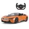 Количка с дистанционно управление, Rastar, BMW I8 Roadster, 1:12, Oранжева