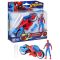 Комплект фигурка с мотоциклет, Spiderman, Web Blast Cycle, 10 см, F6899