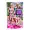 Кукла с 2 кученца и аксесоари, Barbie, HTK37