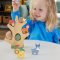 Дървена играчка, Fisher Price, Дърво с формички, 10 части, HXT87