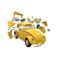 Строителен комплект, Airfix Quickbuild, Vw Beetle, Yellow, 36 части