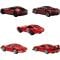 Комплект 5 метални колички, Hot Wheels, Ferrari, 1:64, JLN12