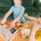 Дървен комплект за игра, Melissa & Doug, Щанд за пица с фурна, 41 части, 6074890