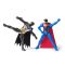 Комплект за игра 2 в 1, DC Comics, Batman si Superman, Metal Force Batwing, 6070889