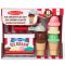Комплект за игра, Melissa & Doug, Сладолед във фунийка, 8 части, 6074871