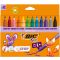Комплект 12 маркера за оцветяване, Bic, Kids Confort Jumbo, 4.5 мм