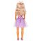 Кукла Clara в парти тоалет, Dollz And More, с лилава рокля, 80см