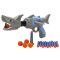 Играчка оръжие с 10 стрелички и топчета от дунапрен, Zapp Toys, Shark, Сива