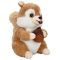 Плюшена играчка, Puffy Friends, Катеричка с жълъд, Светлокафява, 30 см