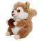 Плюшена играчка, Puffy Friends, Катеричка с жълъд, Светлокафява, 30 см
