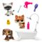 Комплект от 3 фигурки с аксесоари, Littlest Pet Shop, Grooming Spa