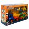 Комплект 4 строителни превозни средства и аксесоари, Zapp Toys, Самосвал
