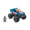 Строителен комплект с високопроходим автомобил, Hot Wheels, Monster Truck, Smash и Crash Race Ace, 85 части, HMM49