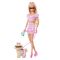 Кукла с кученце и розови дрехи, Barbie, Twinning Looks, JFP36
