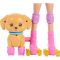 Комплект кукла с ролкови кънки и кученце, Barbie Pets, JMJ44