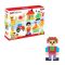 Комплект за игра, кутия със строителни блокчета, Click Blocks, Pilsan, 224 части