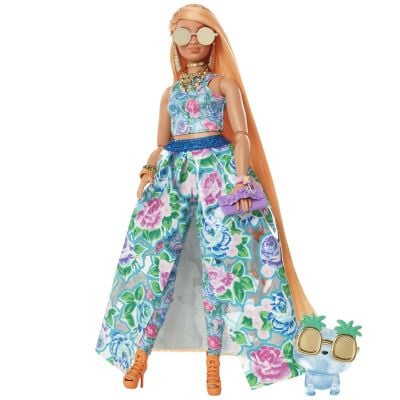HHN14_001w 0194735072552 Кукла Barbie Extra Fancy, Флорален десен
