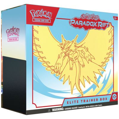 Комплект карти за игра в кутия, Pokemon TCG, Paradox Rift, SV04 Elite Trainer Box