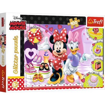 TF14820_001w 5900511148206 Пъзел 100 части, Trefl, Glitter Minnie Mouse
