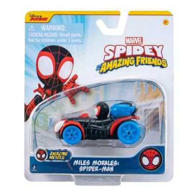Метална количка и фигурка, Spidey and His Amazing Friends, Miles Morales