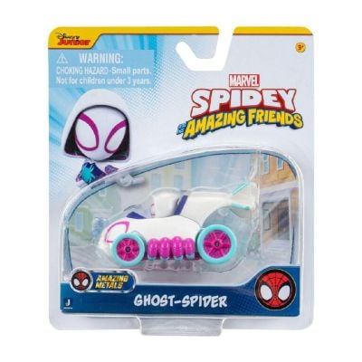 Метална количка и фигурка, Spidey and His Amazing Friends, Ghost Spider