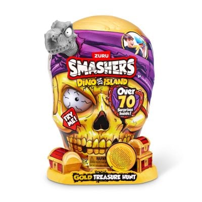 Комплект фигурки и аксесоари изненада, Smashers, Gold Treasure Hunter, Dino Island, Сив