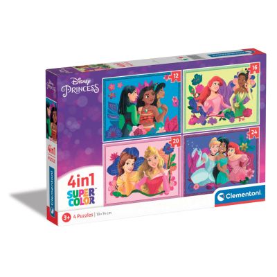 N00021517_001w 8005125215171 Puzzle 4 in 1 Clementoni Disney Princess, 12-16-20-24 piese Пъзел 4 в 1 Clementoni Disney Princess, 12-16-20-24 части