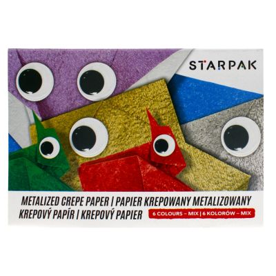 218529_001w 5907604616406 Комплект креп хартия металик Starpak, C5, 6 листа