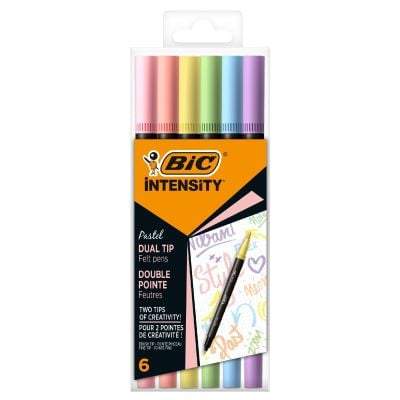 503826_001w 3086123681323 Маркери за оцветяване с двоен връх Intensity, Bic, Пастел, 6 бр