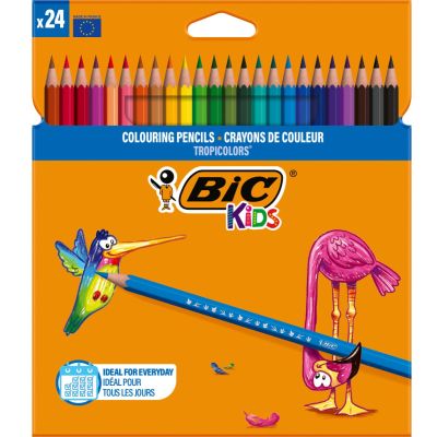 9375182_001w 3270220022510 Комплект цветни моливи Tropicolors Bic, P24