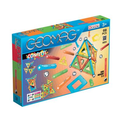 GEOM355_001w 0871772003557 Игра с магнитна конструкция Geomag Confetti, 68 части