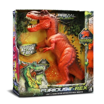 S00037087_001w 048242370918 Подвижна фигура, динозавър с фигура, Lanard Toys, Jurassic Clash, червен
