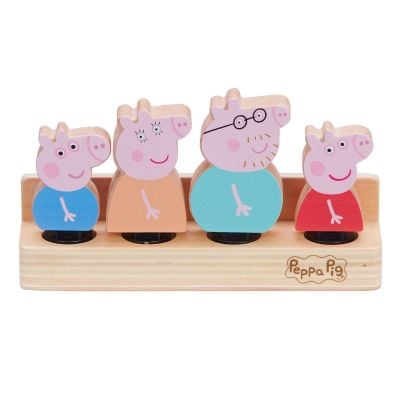 PEP07207_001w 5029736072070 Комплект от 4 дървени фигурки, Peppa Pig