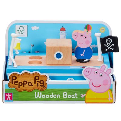 PEP07209_001w 5029736072094 Комплект дървена лодка и фигурка, Peppa Pig