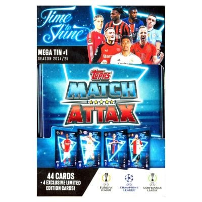 Метална кутия с 48 карти, Topps, UEFA Match Attax 2024-2025