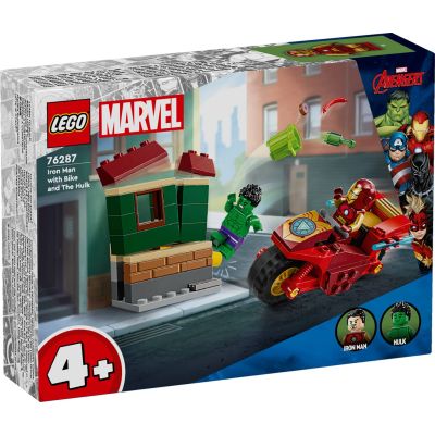 N01076287_001w 5702017590103 LEGO® Super Heroes - Железния човек с мотоциклет и Хълк (76287)