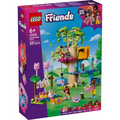 LEGO® Friends - Котешко парти за рожден ден и дървесна къща (42666)