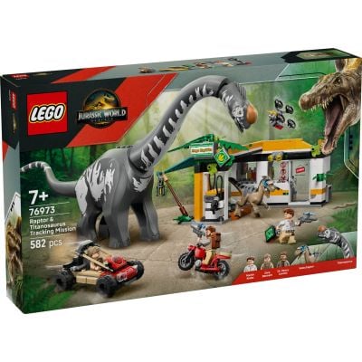 LEGO® Jurassic World - Мисия за проследяване на раптор и титанозавър (76973)